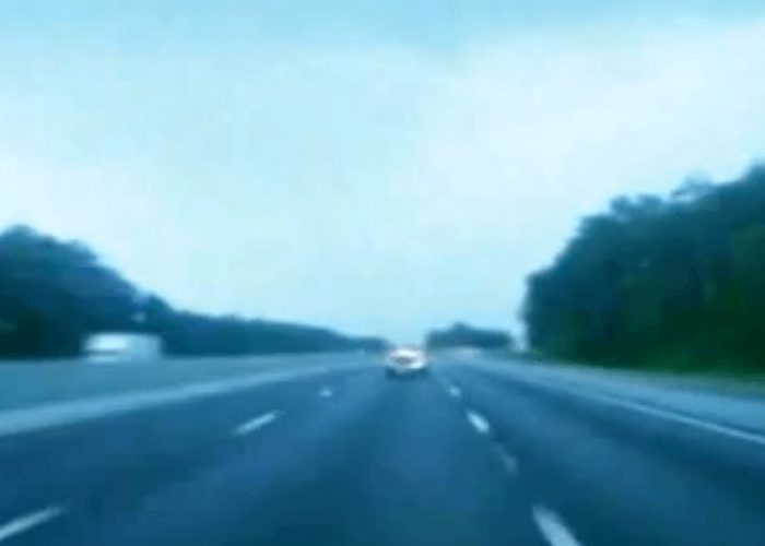 VIDEO: Lightning Strikes Truck On The Highway