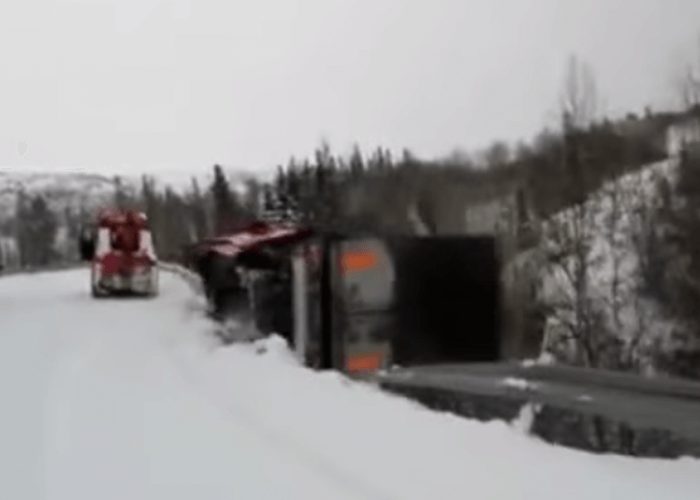 VIDEO: Semi Truck Towing Disaster In Norway