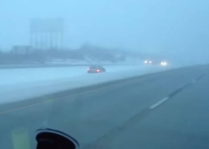 VIDEO: Driver Stuck In The Median