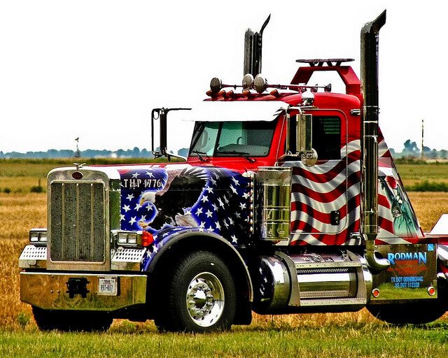 Photos of Patriotic Semi Trucks 2012
