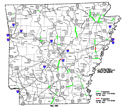 Select Arkansas Highways To Get Increased Speed Limits