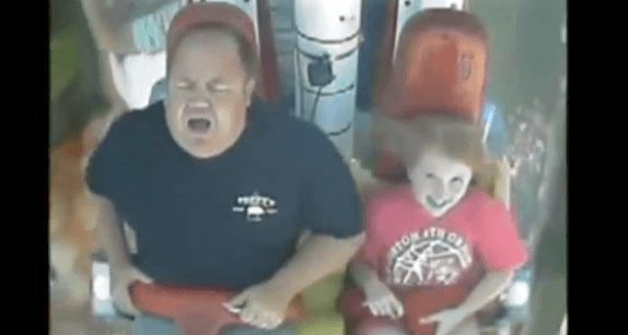 Video: Dad Freaks Out On Thrill Ride