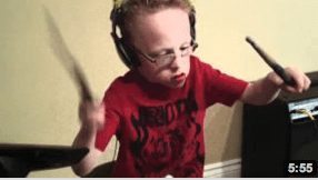 Six-Year-Old Self-Taught Drummer Rocks Out