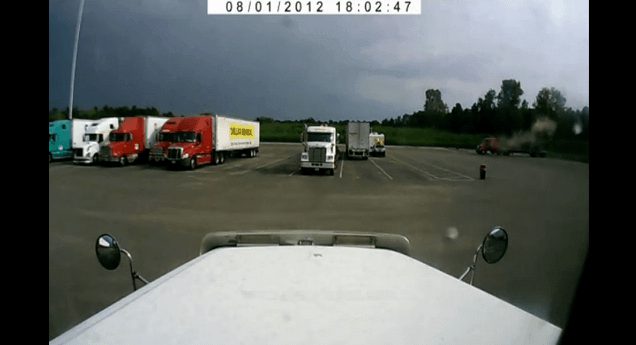 Truck Driver Struck By Lightning In His Truck
