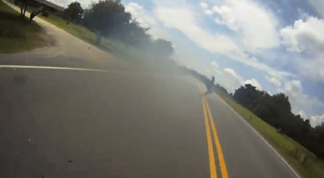 Motorcyclist Hits Trailer