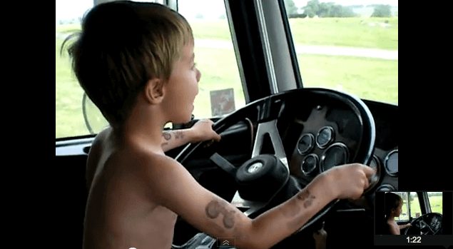 Little Truck Driver Learning The Ropes