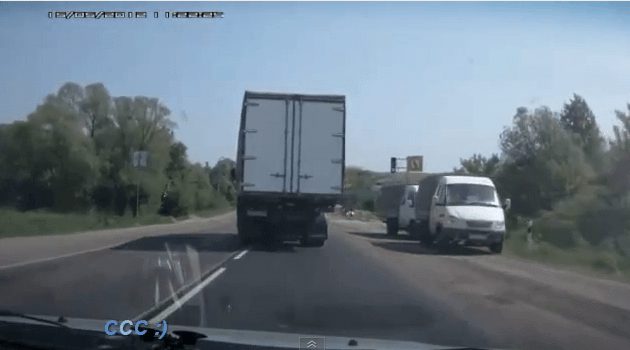 Truck Driver Jumps Out Before Crash