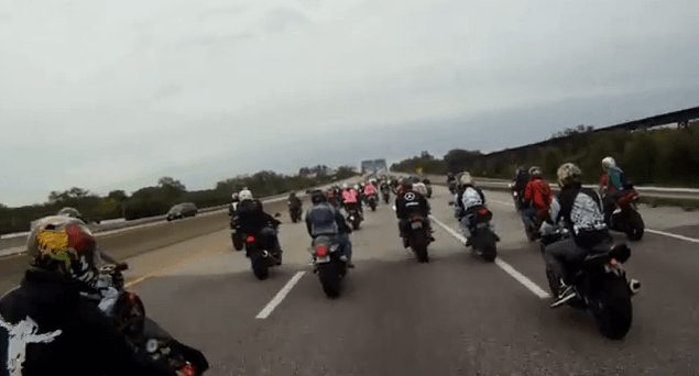 Motorcycle Convoy Prompts Police Blockade