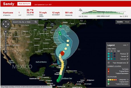Continuous Updates on Hurricane Sandy