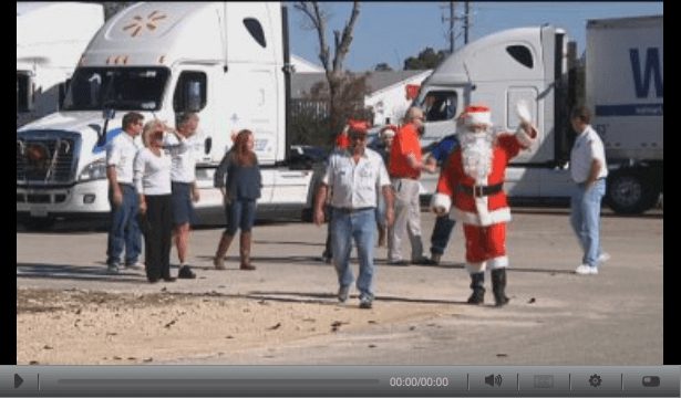 Truck Drivers Play Santa
