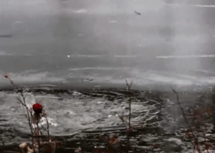 VIDEO: Never Sled On A Hill With A Lake At The Bottom