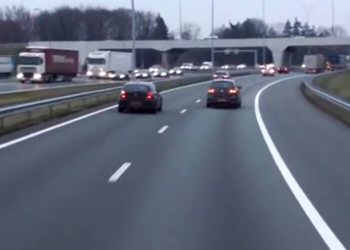 VIDEO: Driver Learns Why He Shouldn’t Cut Off Trucks