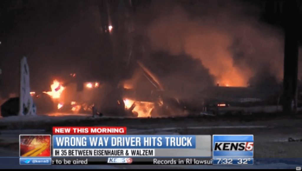 Wrong-Way Driver Slams Into Truck