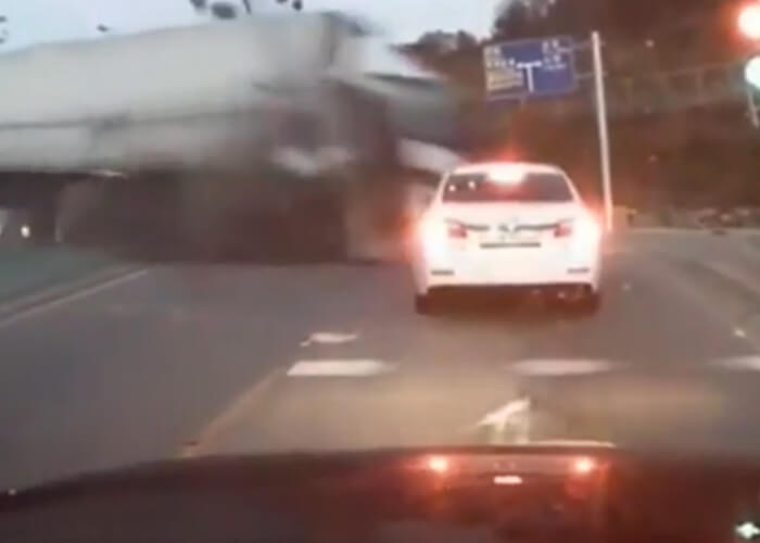 VIDEO: Truck Loses Brakes Going Through Intersection