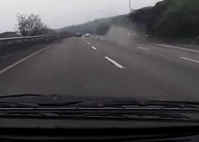 VIDEO: Incredible Truck Tire Blowout