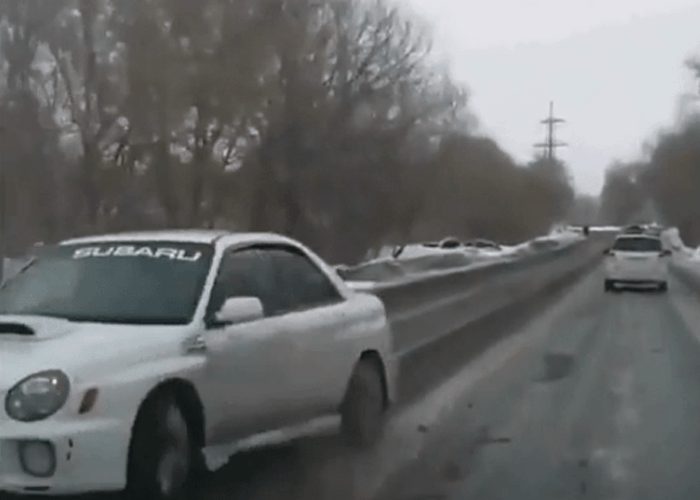 VIDEO: Car Makes Lucky Spinning Pass