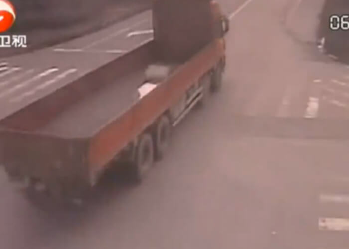 VIDEO: Truck Hits Cable, Knocks Worker Off Wire