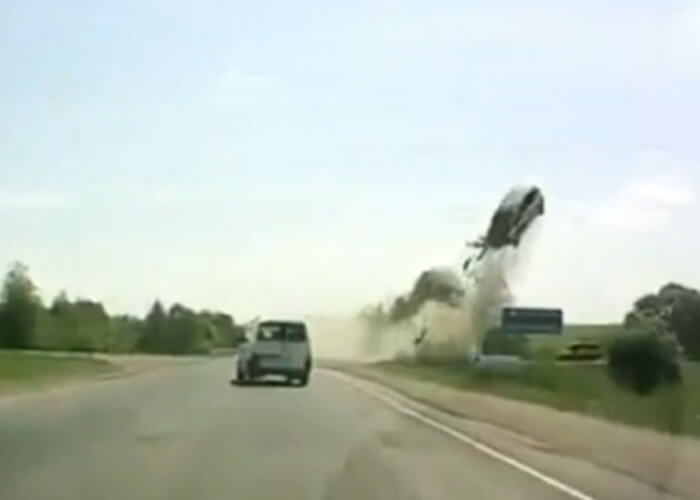 VIDEO: Dash Cam Captures Vehicle Lift-Off