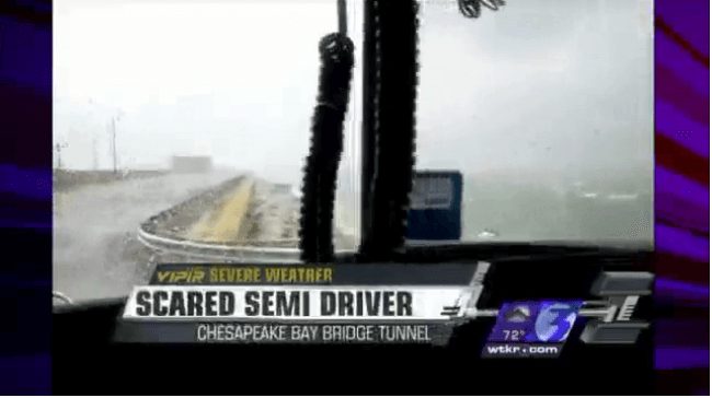 Truck Driver Rides Out Storm