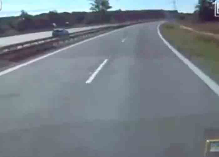 VIDEO: Truck Driver Films Wrong-Way Driver