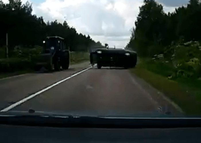 VIDEO: Unexpected Slow-Moving Tractor