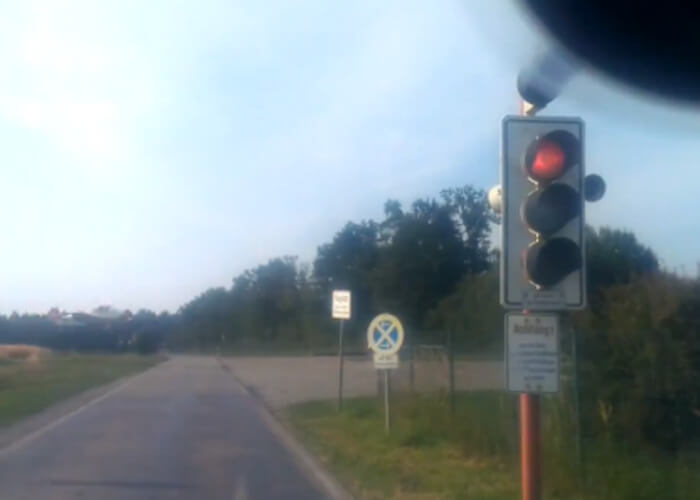 VIDEO: Stop At A Traffic Light For A Plane