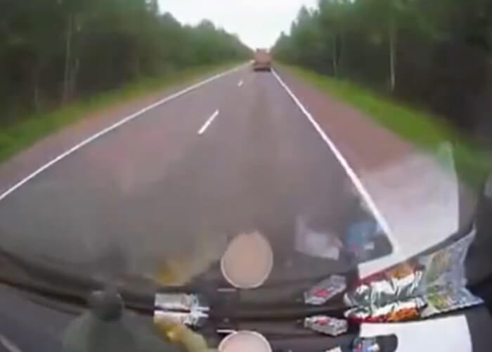 VIDEO: Driver’s POV Truck Tire Blowout