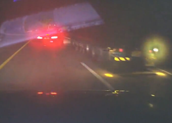 VIDEO: Car Almost Rear Ends, Then Cuts Off Truck