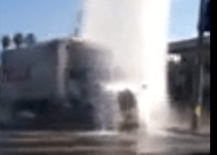 VIDEO: FedEx Truck Gets Doused