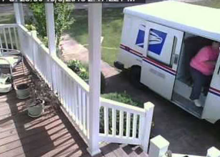 VIDEO: USPS Worker Drives On Lawn To Drop Off Package