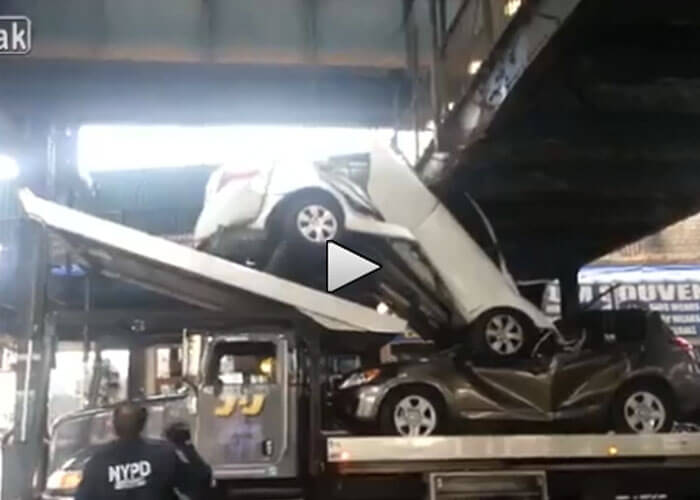 VIDEO: Car Carrier Calamity