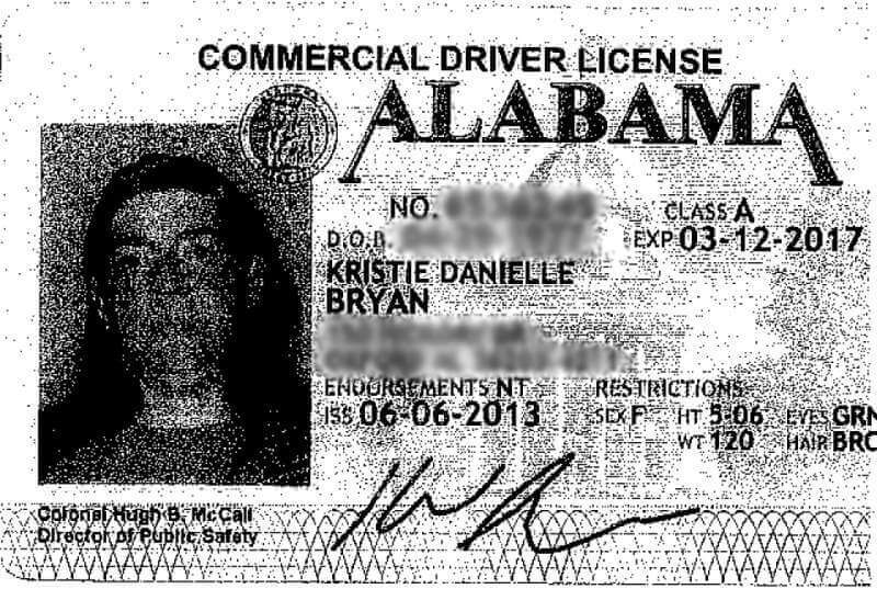 Missing Driver: Kristy Bryan