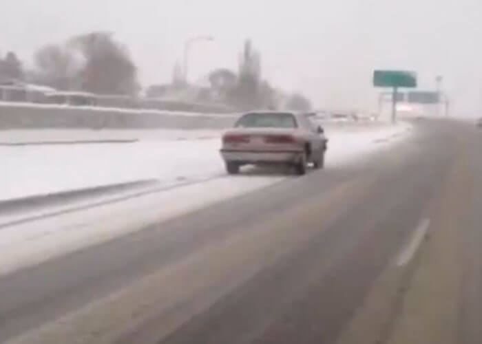 VIDEO: Driverless Car Drives Through Winter Storm