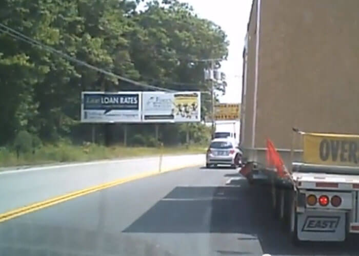 VIDEO: Oversize Load + Impatient Driver= Near Head-On Collision