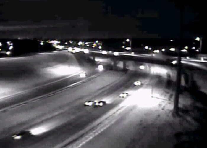 VIDEO: Pickup Flies off Icy Minnesota I-694 Overpass