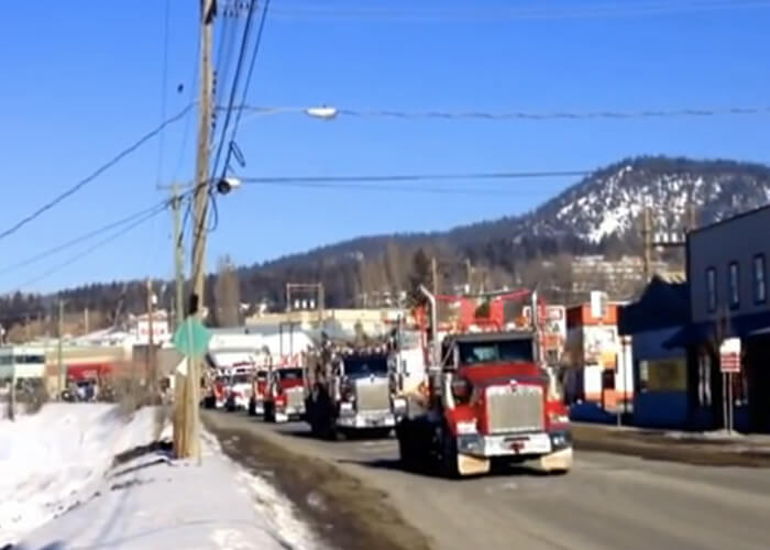 VIDEO: 50-Truck Convoy Honors Deceased Driver