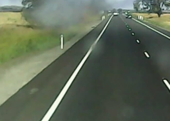 VIDEO: Hero Truck Driver Hits The Ditch To Save Overtaking Driver