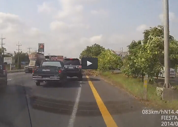 VIDEO: Breakdown Lane Spillover Causes Accident