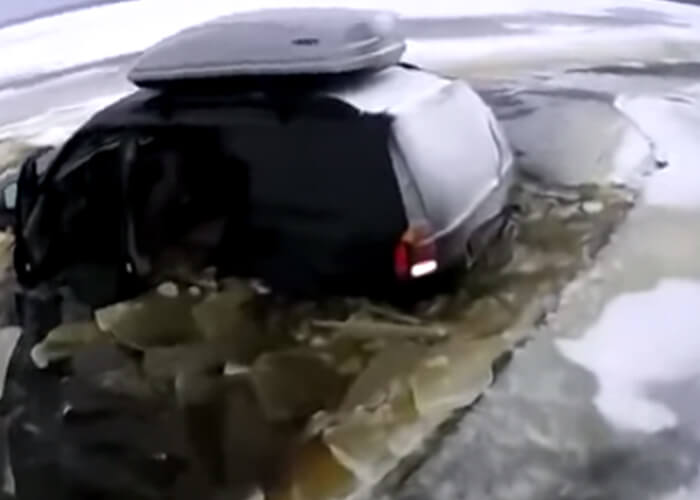 VIDEO: Ice Road Driving Fail