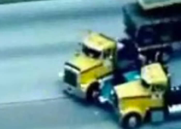VIDEO: Truckers End High-Speed Chase