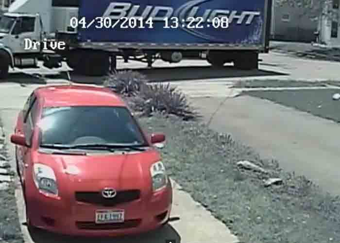 VIDEO: Driver Take Down Utility Lines