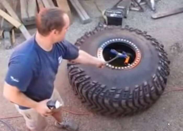 VIDEO: Redneck Tire Inflation With Ether