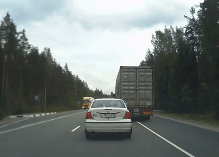 Video: Cars Avoid Collision With Skidding, Oncoming Truck