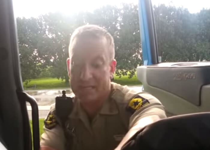 VIDEO: Truck Driver Pulls Over Cop For Speeding