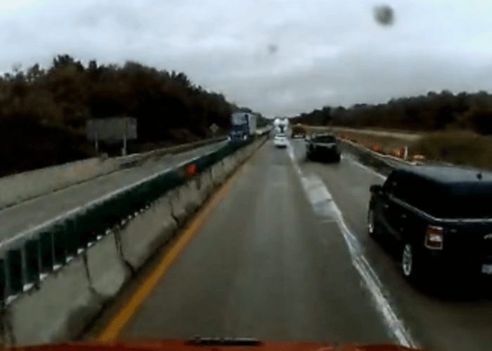 VIDEO: Truck Cut Off Twice By Same Driver