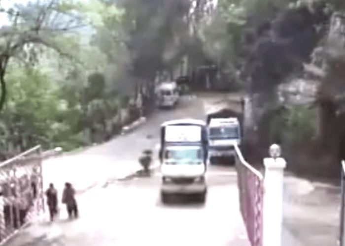 VIDEO: Truck Rolls Back Into Valley