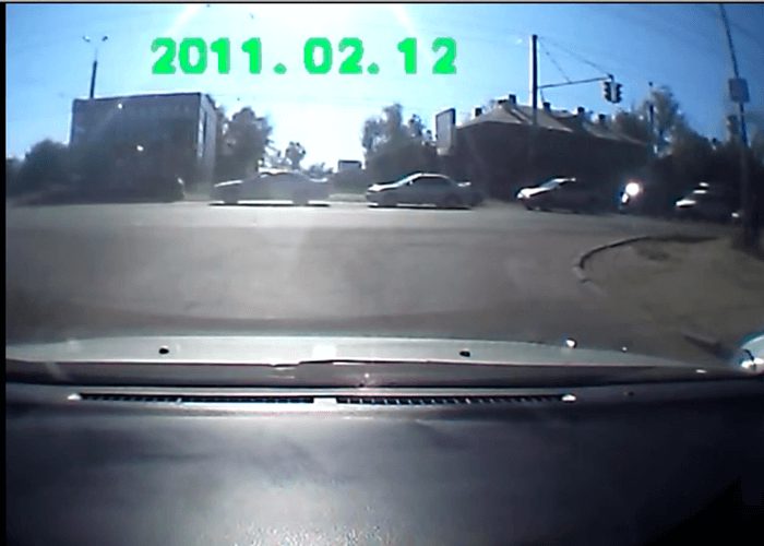 Video: Car Pulls in Front of Truck, Car Loses