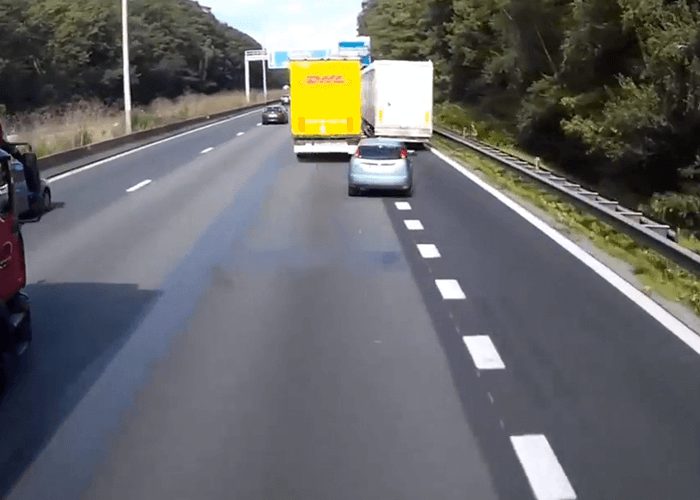 VIDEO: Car Vs. Truck Crash E40 Aalter