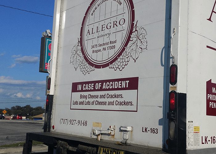 In Case Of Accident Wine Truck