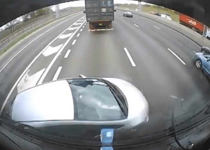 VIDEO: Terrifying Lorry Shunt Caught On Dashcam